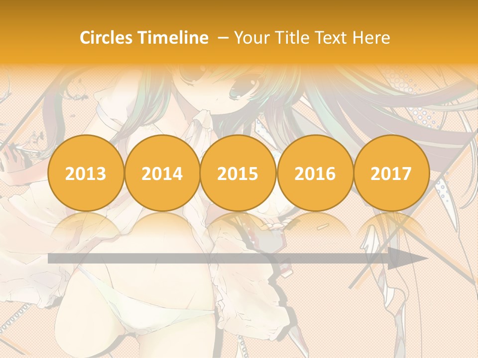 A Woman With Green Hair And Blue Eyes PowerPoint Template