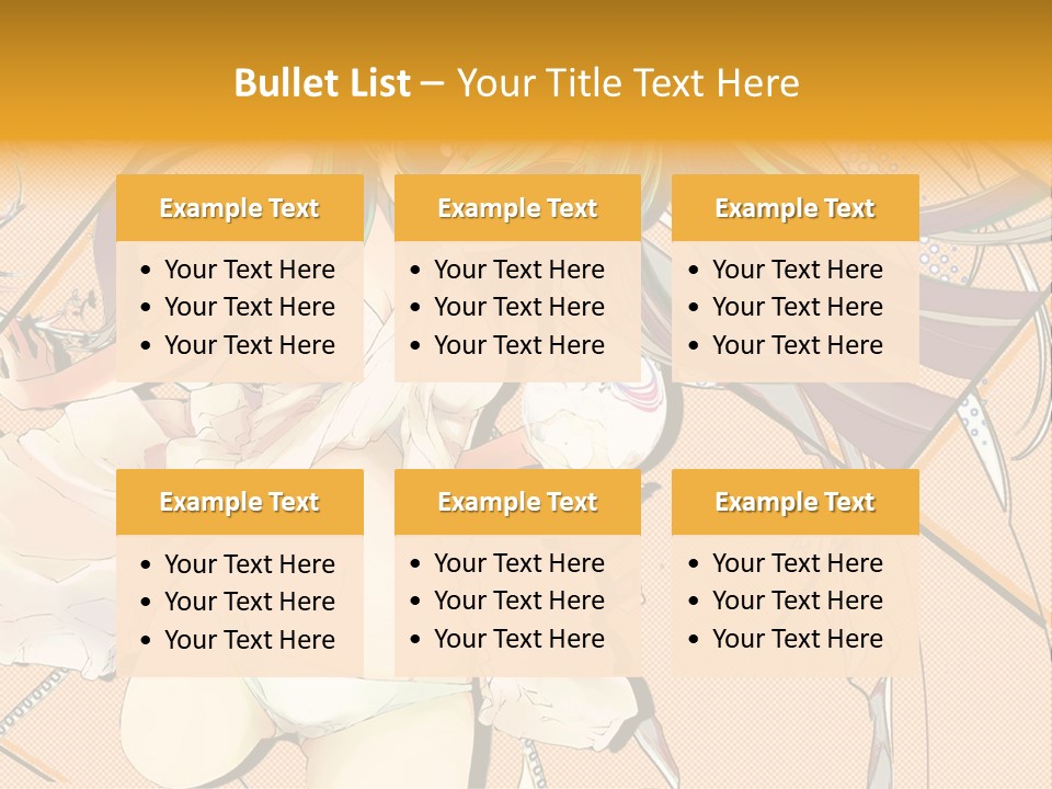 A Woman With Green Hair And Blue Eyes PowerPoint Template