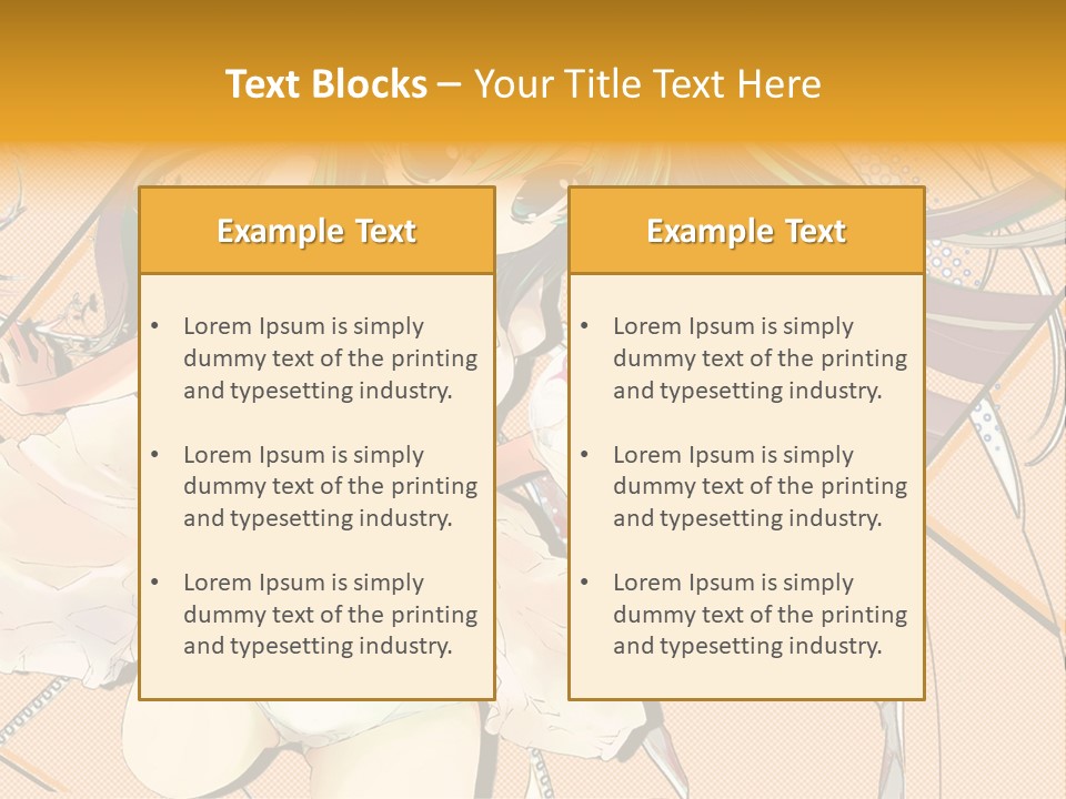 A Woman With Green Hair And Blue Eyes PowerPoint Template