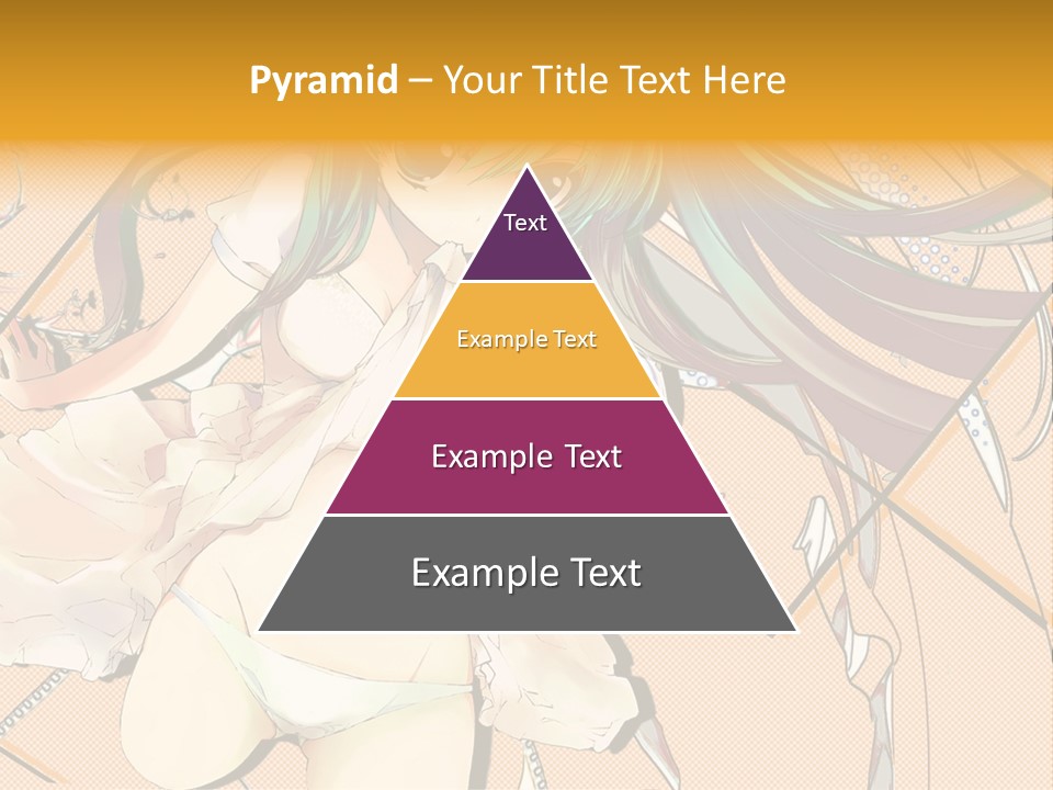 A Woman With Green Hair And Blue Eyes PowerPoint Template