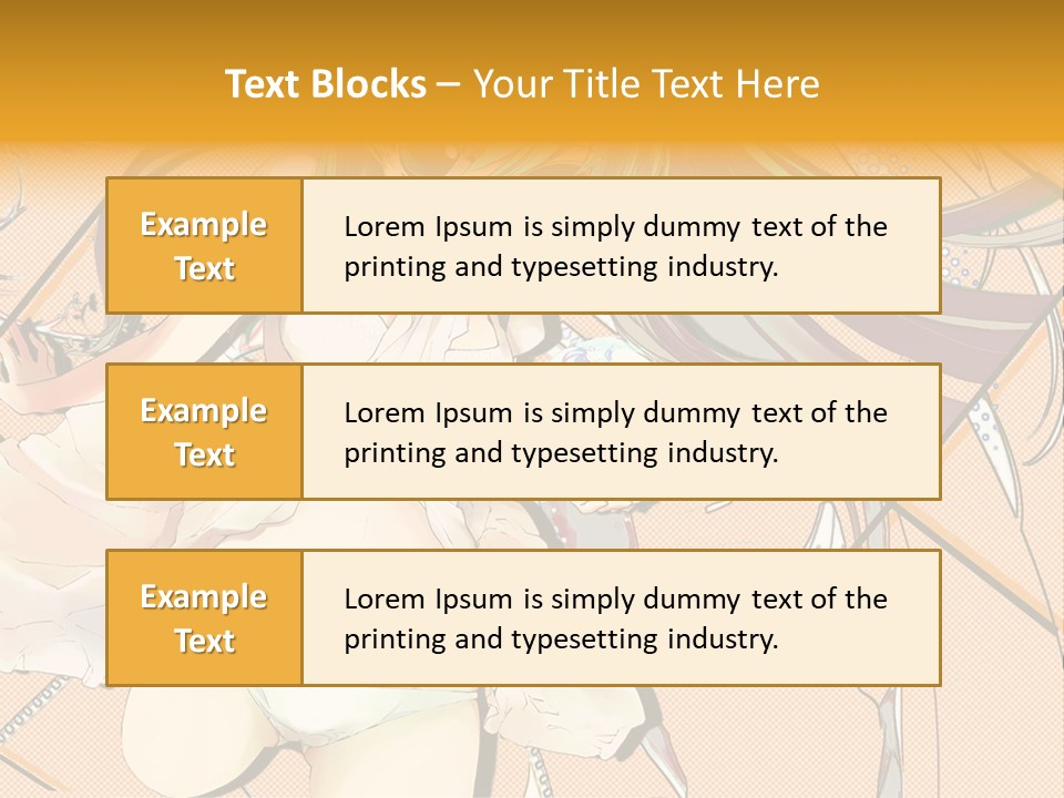 A Woman With Green Hair And Blue Eyes PowerPoint Template