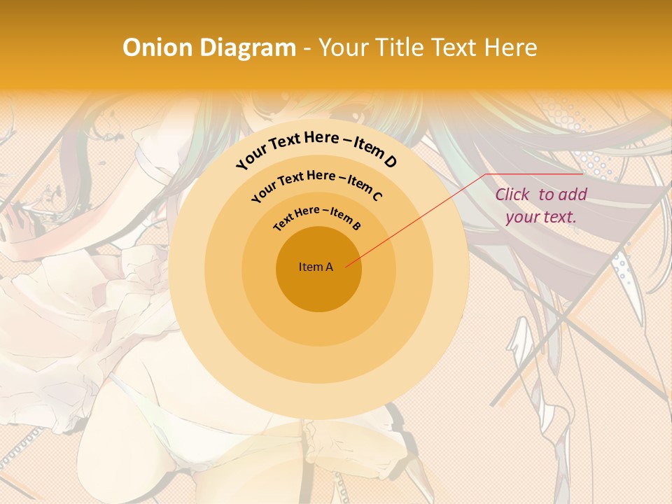 A Woman With Green Hair And Blue Eyes PowerPoint Template