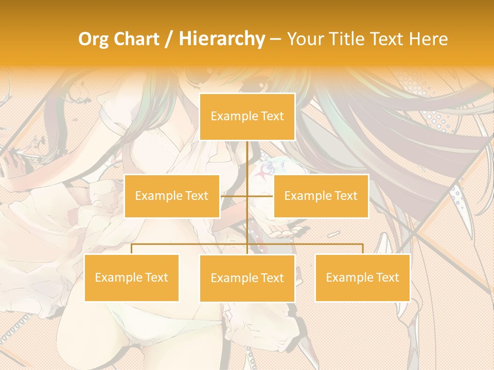 A Woman With Green Hair And Blue Eyes PowerPoint Template