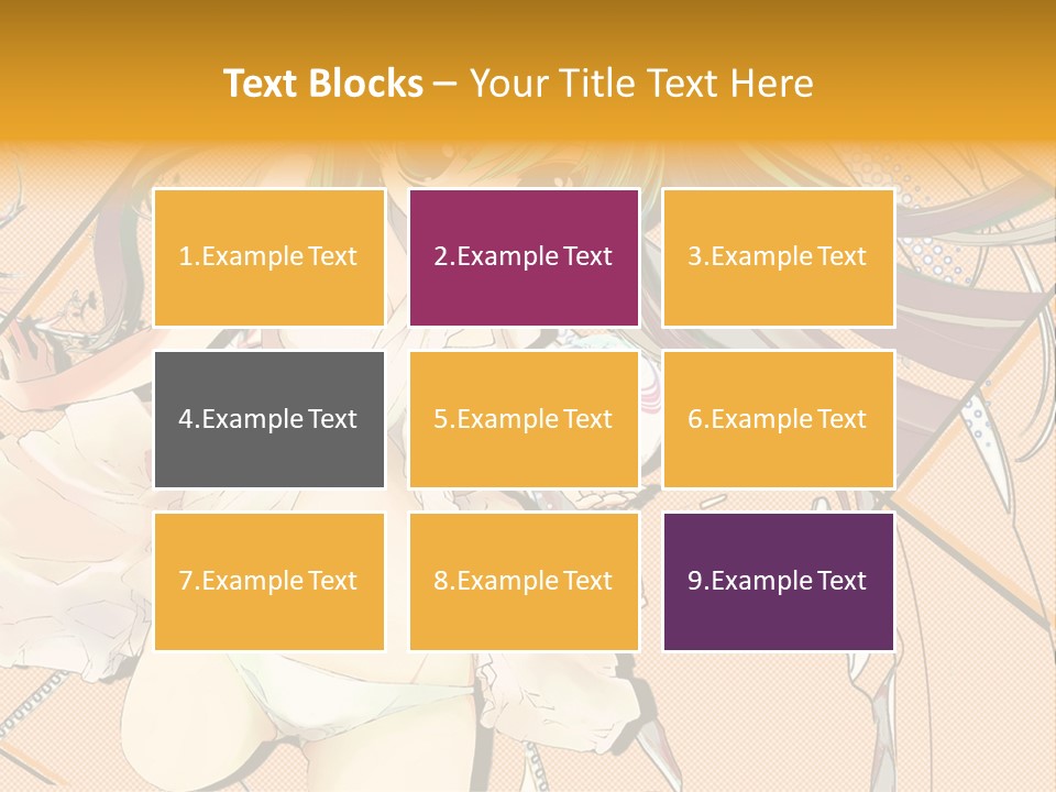 A Woman With Green Hair And Blue Eyes PowerPoint Template