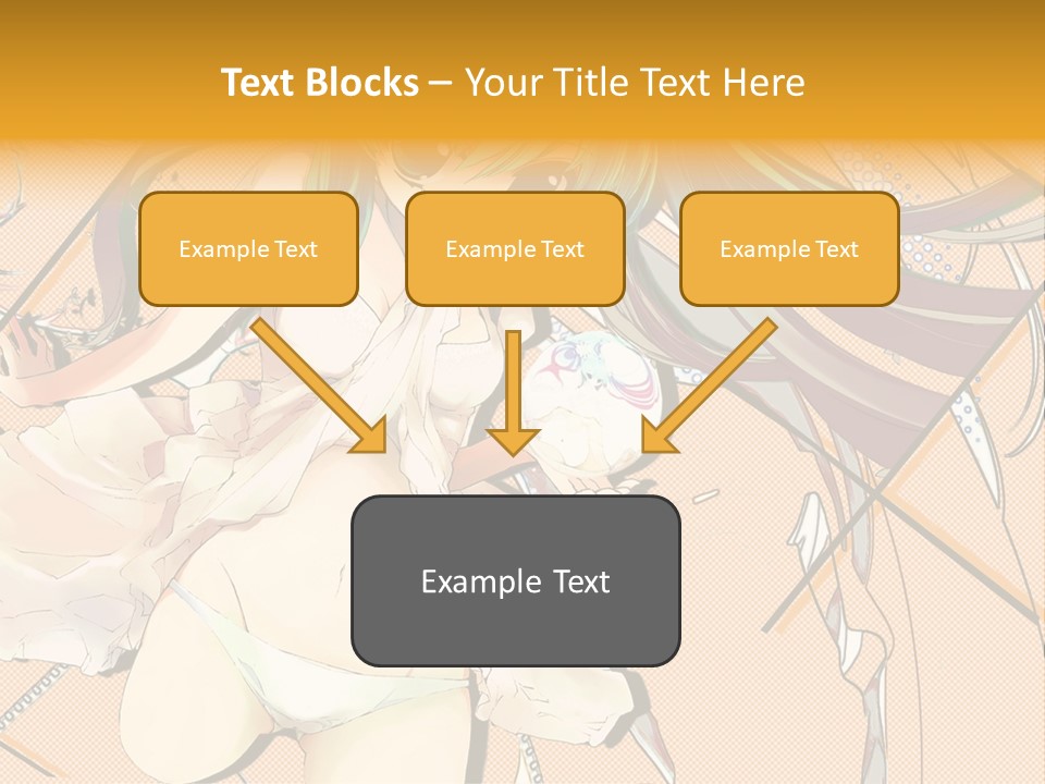 A Woman With Green Hair And Blue Eyes PowerPoint Template