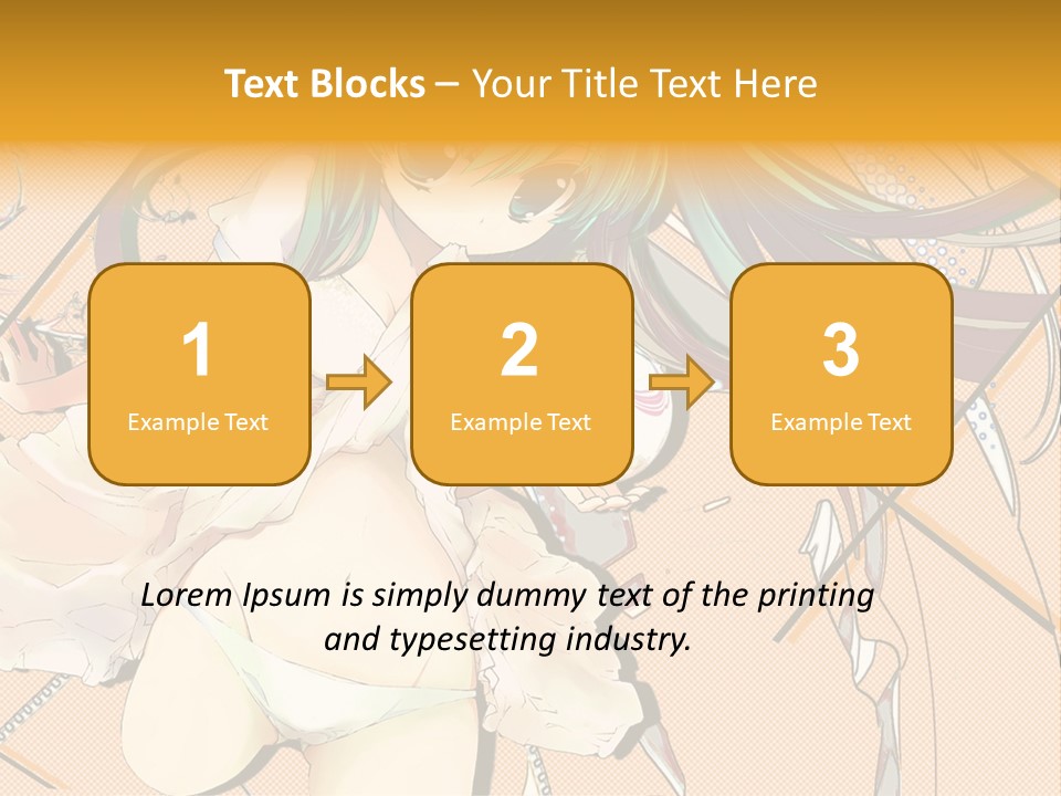 A Woman With Green Hair And Blue Eyes PowerPoint Template