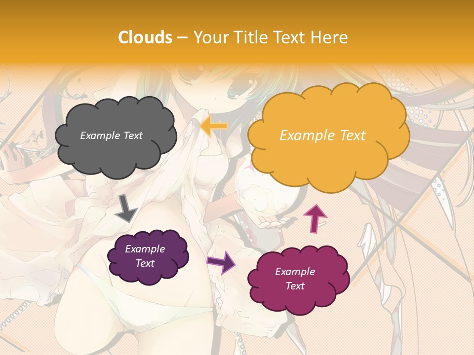 A Woman With Green Hair And Blue Eyes PowerPoint Template