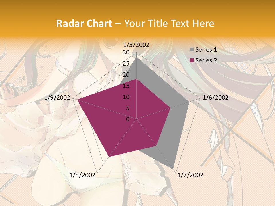 A Woman With Green Hair And Blue Eyes PowerPoint Template