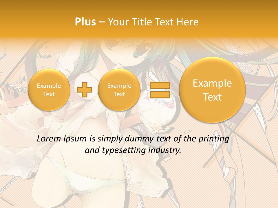 A Woman With Green Hair And Blue Eyes PowerPoint Template