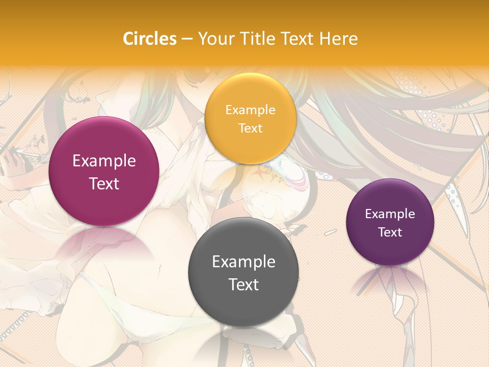 A Woman With Green Hair And Blue Eyes PowerPoint Template