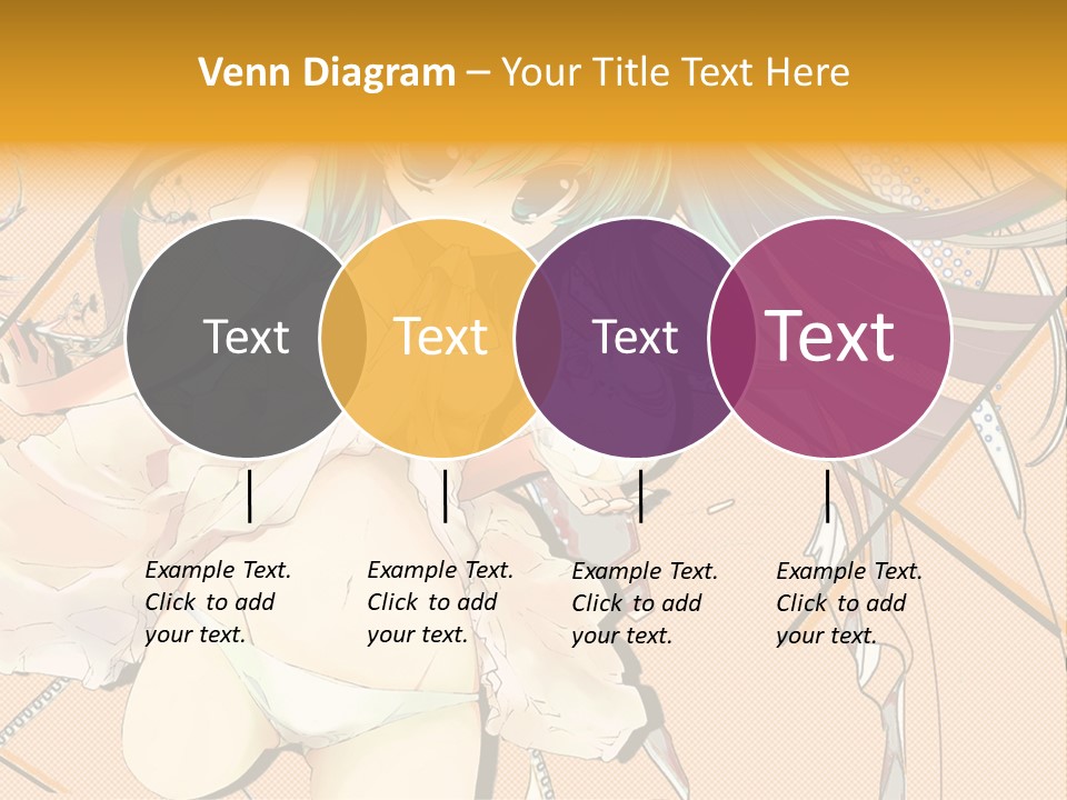 A Woman With Green Hair And Blue Eyes PowerPoint Template