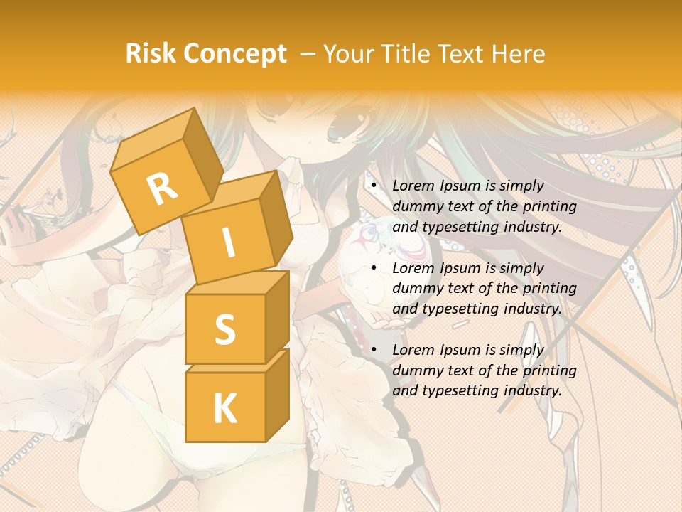 A Woman With Green Hair And Blue Eyes PowerPoint Template