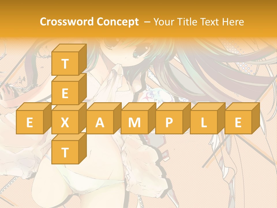 A Woman With Green Hair And Blue Eyes PowerPoint Template