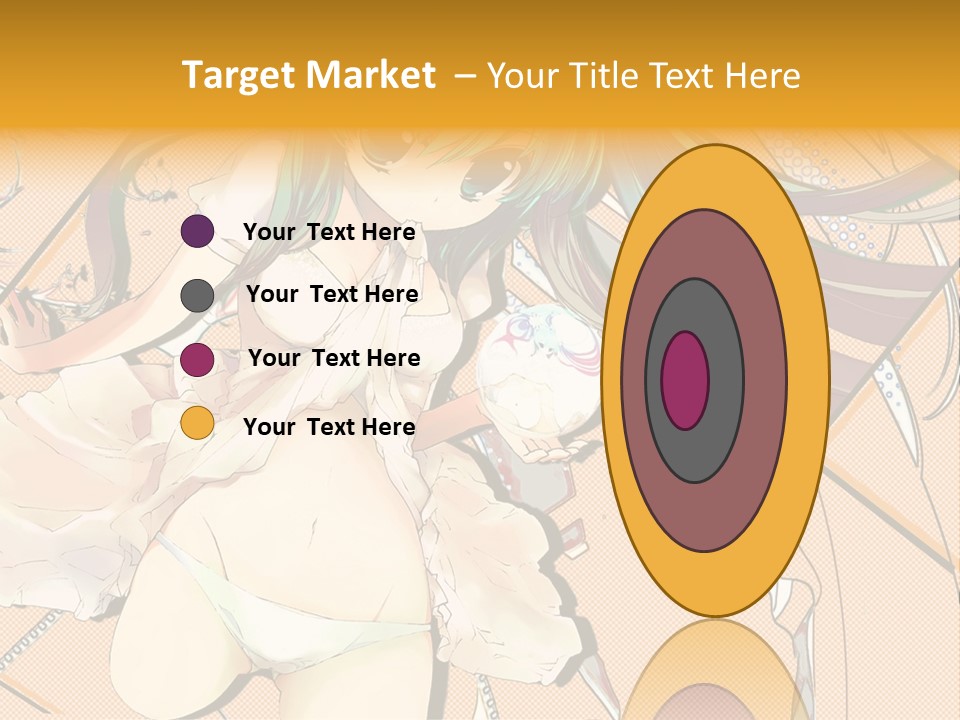 A Woman With Green Hair And Blue Eyes PowerPoint Template