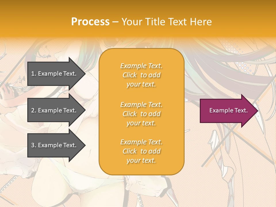 A Woman With Green Hair And Blue Eyes PowerPoint Template