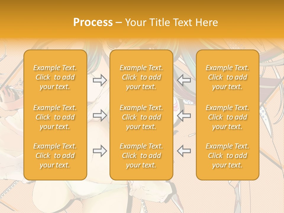 A Woman With Green Hair And Blue Eyes PowerPoint Template