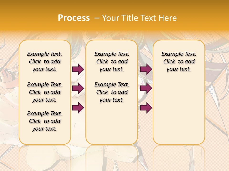 A Woman With Green Hair And Blue Eyes PowerPoint Template