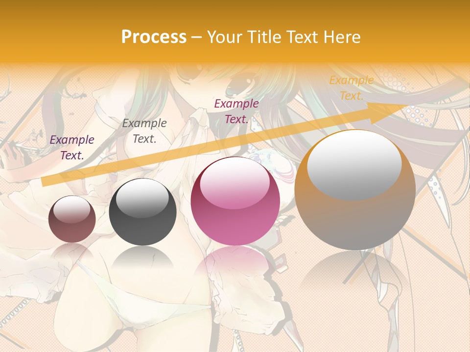 A Woman With Green Hair And Blue Eyes PowerPoint Template