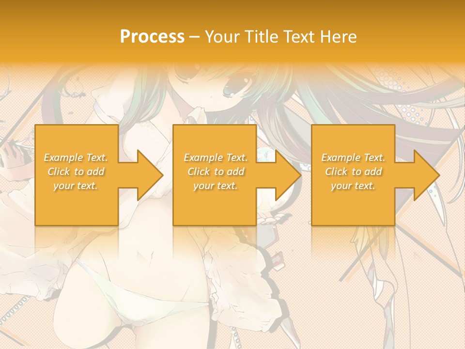 A Woman With Green Hair And Blue Eyes PowerPoint Template