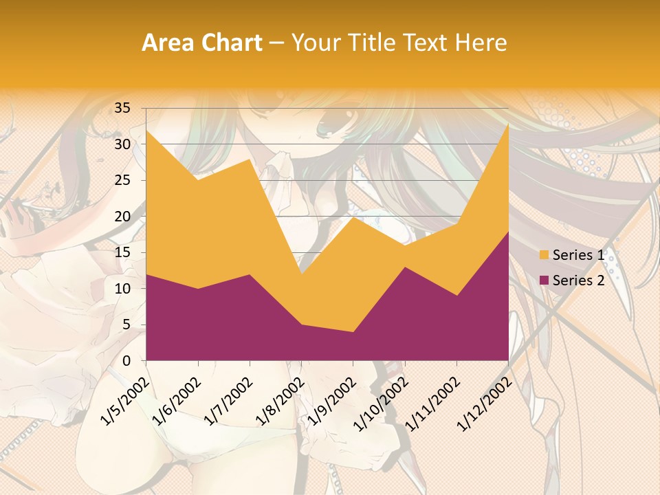A Woman With Green Hair And Blue Eyes PowerPoint Template