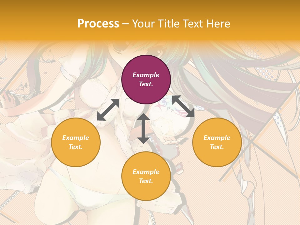 A Woman With Green Hair And Blue Eyes PowerPoint Template