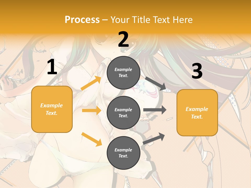 A Woman With Green Hair And Blue Eyes PowerPoint Template