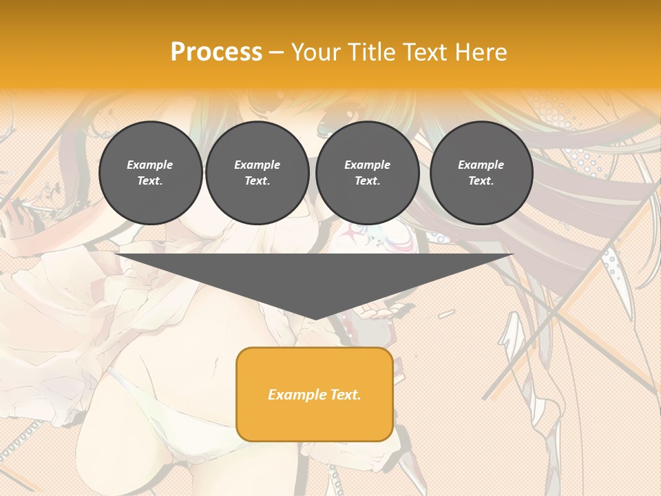 A Woman With Green Hair And Blue Eyes PowerPoint Template