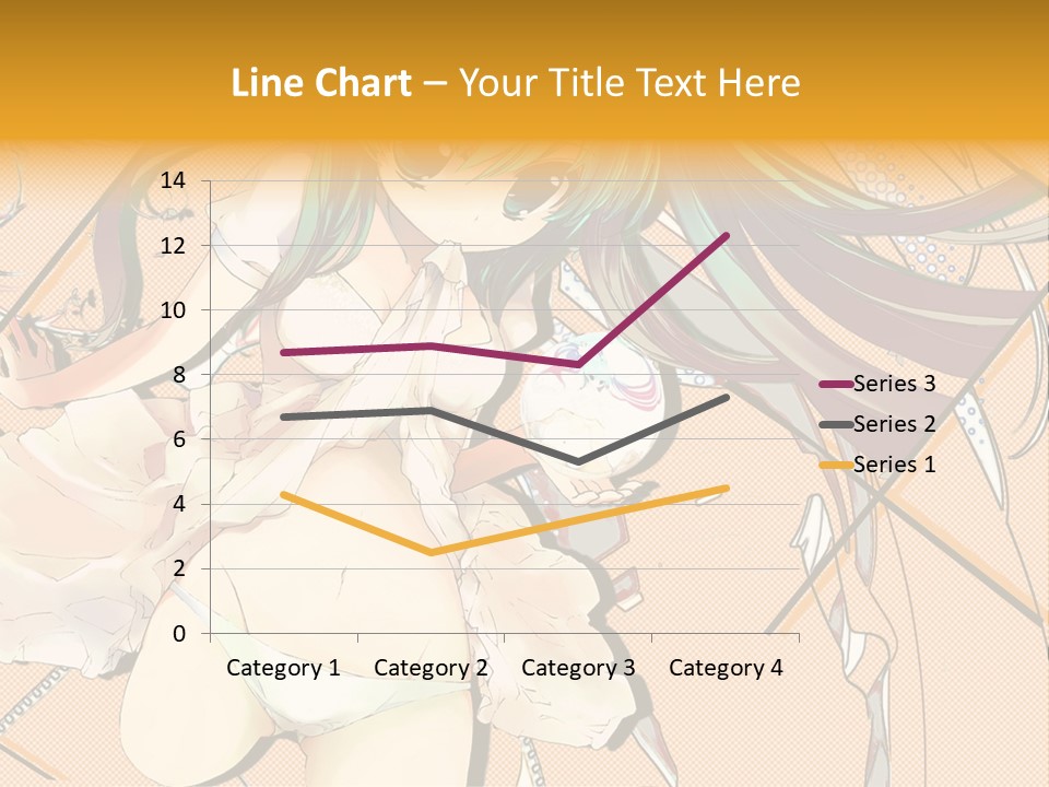 A Woman With Green Hair And Blue Eyes PowerPoint Template