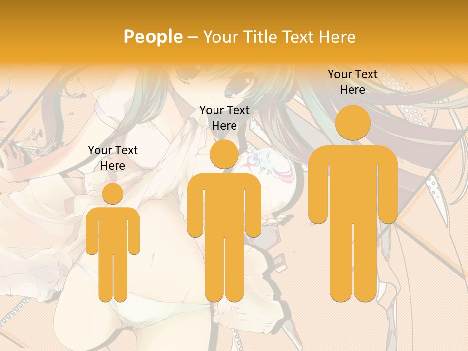 A Woman With Green Hair And Blue Eyes PowerPoint Template