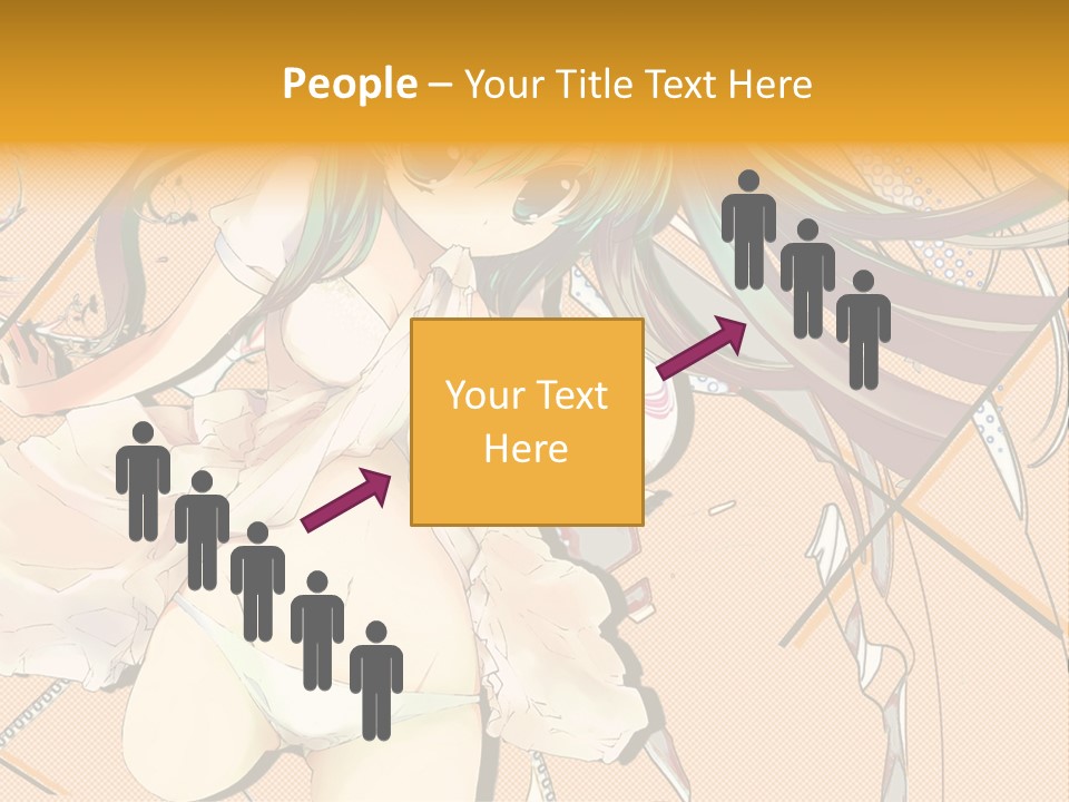 A Woman With Green Hair And Blue Eyes PowerPoint Template