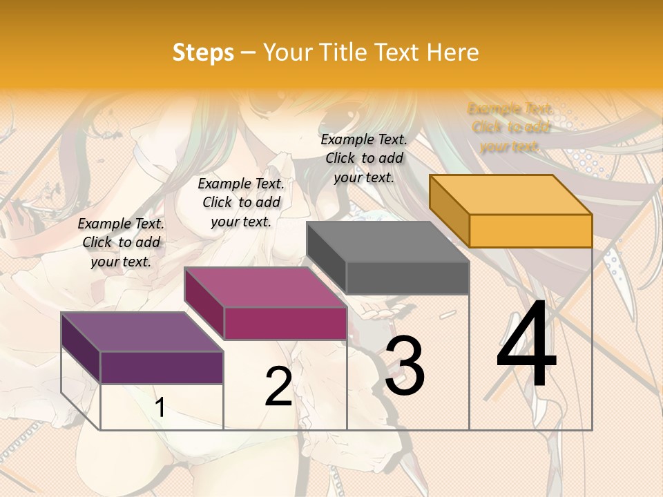 A Woman With Green Hair And Blue Eyes PowerPoint Template