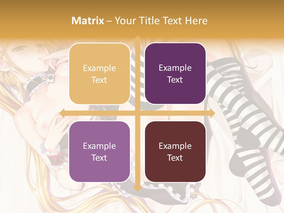 A Sexy Blonde Woman Laying On Top Of A Bed PowerPoint Template