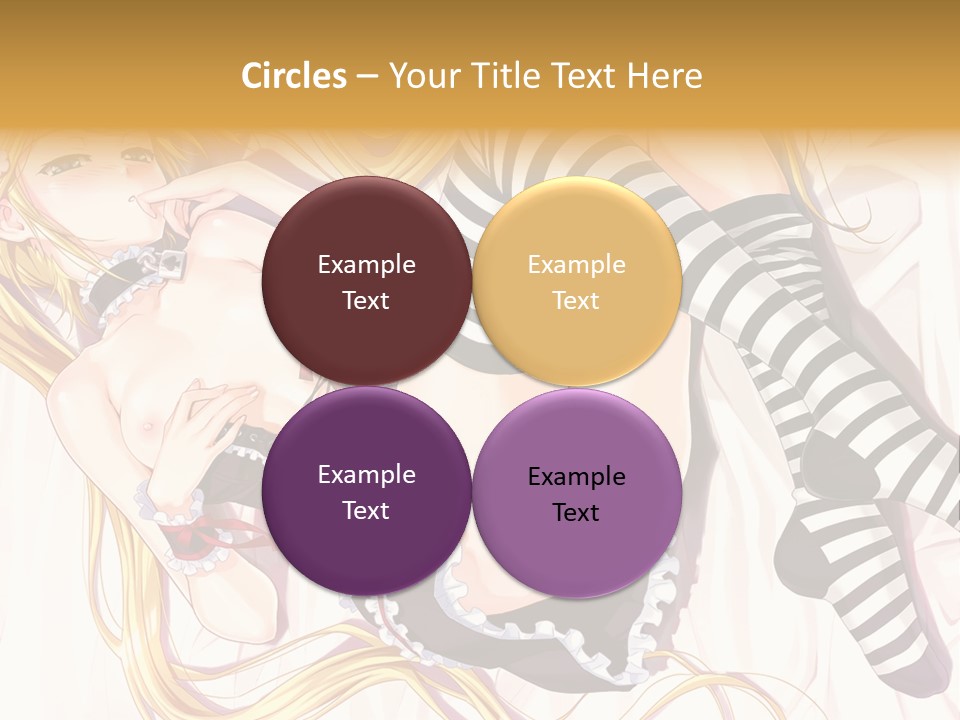 A Sexy Blonde Woman Laying On Top Of A Bed PowerPoint Template