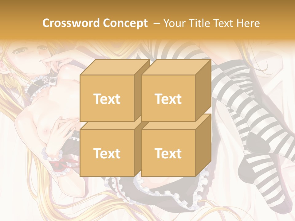 A Sexy Blonde Woman Laying On Top Of A Bed PowerPoint Template