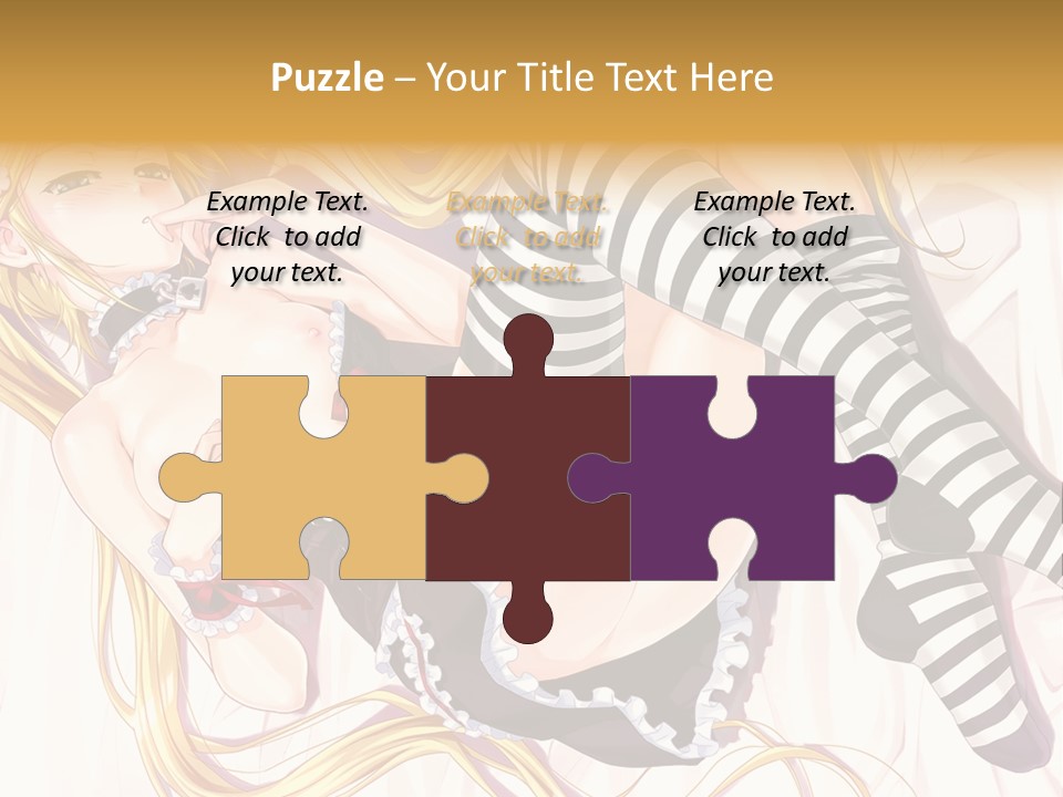 A Sexy Blonde Woman Laying On Top Of A Bed PowerPoint Template