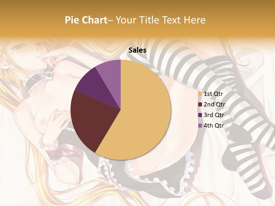 A Sexy Blonde Woman Laying On Top Of A Bed PowerPoint Template