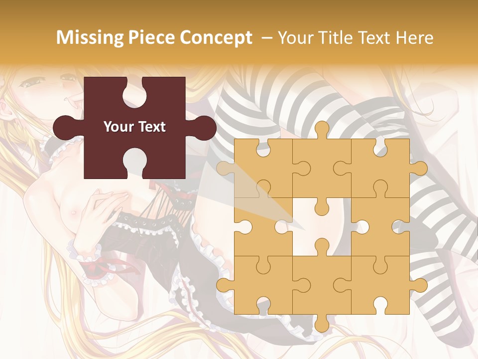 A Sexy Blonde Woman Laying On Top Of A Bed PowerPoint Template