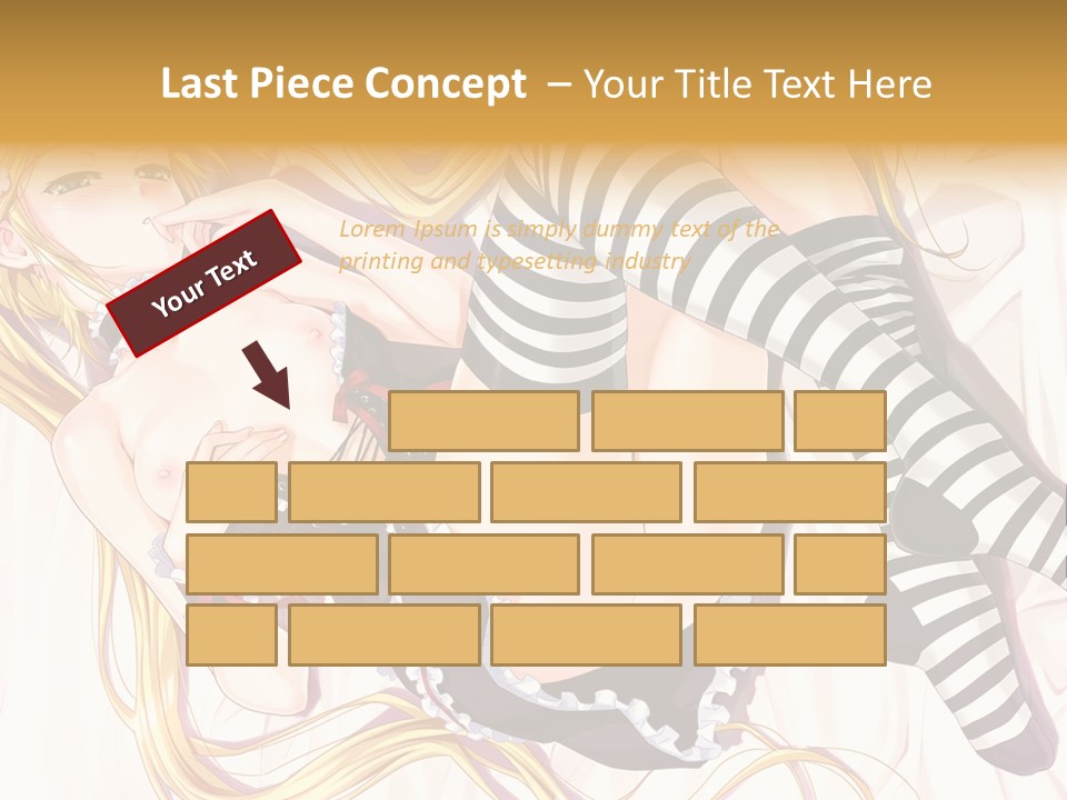 A Sexy Blonde Woman Laying On Top Of A Bed PowerPoint Template