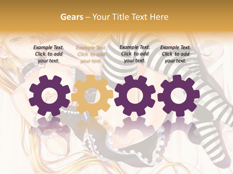 A Sexy Blonde Woman Laying On Top Of A Bed PowerPoint Template