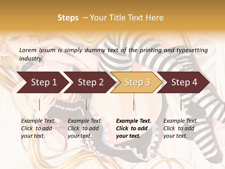 A Sexy Blonde Woman Laying On Top Of A Bed PowerPoint Template