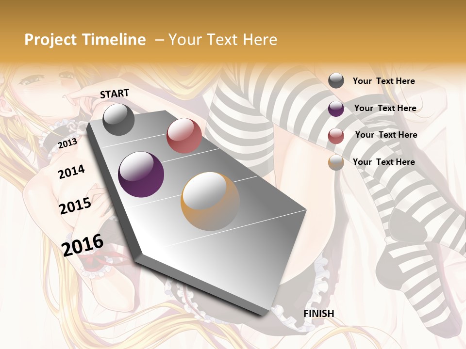 A Sexy Blonde Woman Laying On Top Of A Bed PowerPoint Template