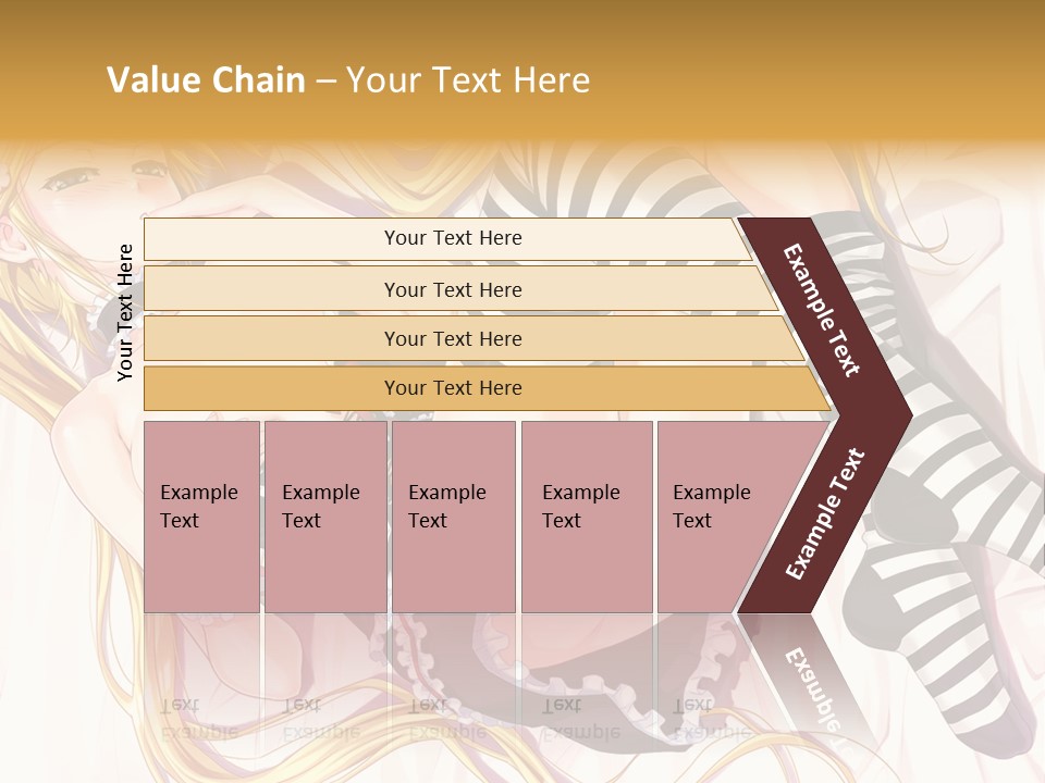 A Sexy Blonde Woman Laying On Top Of A Bed PowerPoint Template