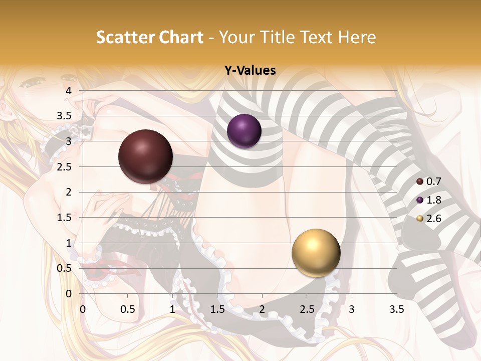 A Sexy Blonde Woman Laying On Top Of A Bed PowerPoint Template