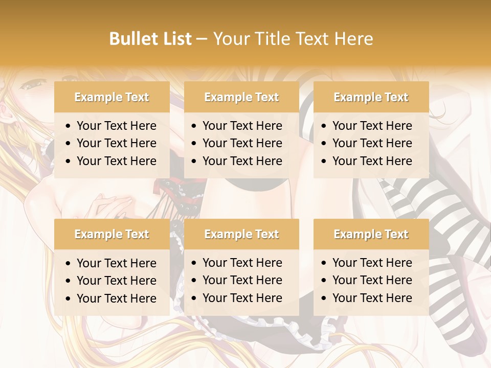 A Sexy Blonde Woman Laying On Top Of A Bed PowerPoint Template