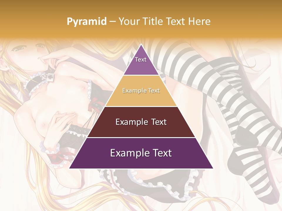 A Sexy Blonde Woman Laying On Top Of A Bed PowerPoint Template