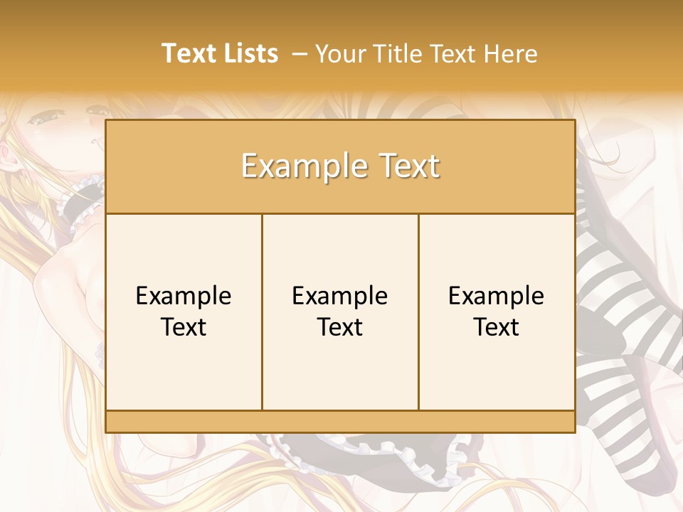 A Sexy Blonde Woman Laying On Top Of A Bed PowerPoint Template