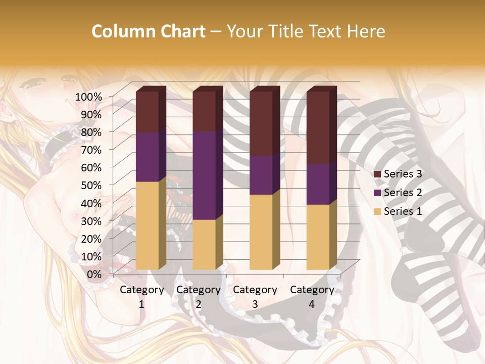 A Sexy Blonde Woman Laying On Top Of A Bed PowerPoint Template