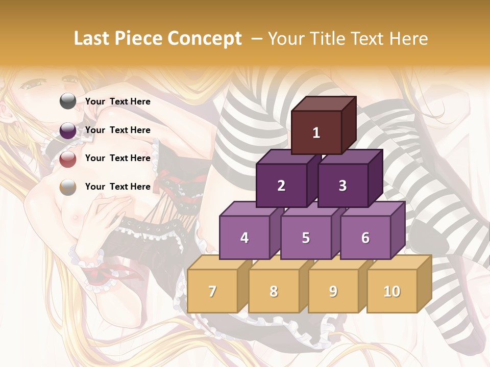 A Sexy Blonde Woman Laying On Top Of A Bed PowerPoint Template