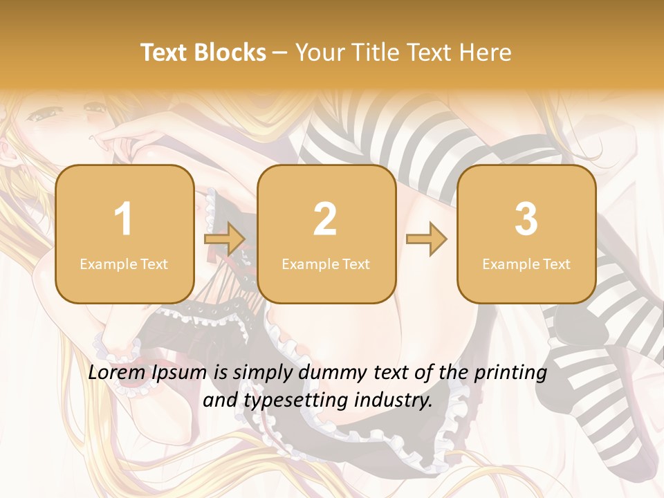 A Sexy Blonde Woman Laying On Top Of A Bed PowerPoint Template