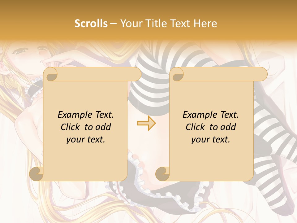 A Sexy Blonde Woman Laying On Top Of A Bed PowerPoint Template